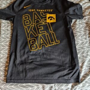 Iowa Hawkeyes Kids Black Basketball T-Shirt